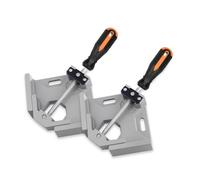 2 Pack Right Angle Clamp - 90 Degree Clamps for Woodworking, Single Handle Aluminium Alloy Corner Clamp with Adjustable Swing Jaw for Welding, Wood Working, Drilling, Crafting Project