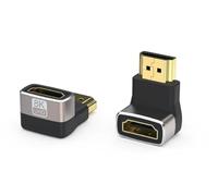 2 Pack Right Angle HDMI Adapter 8K - 90 & 270 Degree HDMI Connector, Male to Female Hdmi Adapter 2.1, Micro Hdmi to Hdmi Adapter, Supports 8K 60Hz, 4K 120Hz, Hdmi Right Angle, for TV, Laptop, Monitor