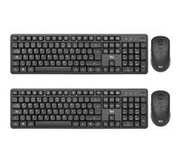 2 Pack-Rii Wireless Keyboard and Mouse Set, Slient Full-Sized Keyboard Mouse for PC, Desktop, Windows, UK Layout
