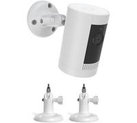 2 Pack Ring Camera Mount,No-Drill Indoor/Outdoor Wall Mount Compatible with Rings Stick Up Cam Plus/Pro,R/ing Indoor Camera,Ring Outdoor Cam Plus,360° Adjustable,Strong VHB Adhesive & Screw Option