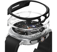 2 Pack Ringke Air Silicone Matte Case for Galaxy Watch 8 Classic - Clear/Black