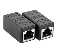 2 Pack Rj45 Coupler Ethernet Connectors Interface Cat 7 Cat6 Cat5 Cat5E Rj45 8P8C Network Keystone Jack In-Line Coupler Ideal For Extending The Ethernet Cables Female To Female BlaNice and Deft