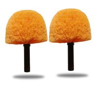 2 Pack Robust Cobweb Duster Head Brush - Superior Twist-On Web Cleaning Tool - Spider Web Remover Brush Compatible with Standard 3/4 Inch Threaded Poles for Outdoor & Indoor Use - Head Only (Orange)