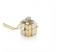 2-Pack Rocking Horse Pendant Necklaces - Gold & Silver Iced Out Crystal Cute Jewelry for Women