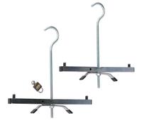2 PACK Roof Rack Ladder Clamps Set Lockable Strong & Secure Car & Van Brackets