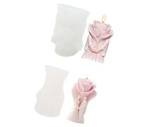 2-Pack Rose Heart Molds Food Grade Silicone Crafting Tools for Holiday Projects Silicone Molds