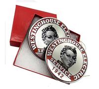 2 Pack Rosie the Riveter Pin Fridge Magnet in Gift Box