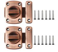 2 Pack Rotate Door Bolts for Internal Doors Bathroom Door Lock Door Latch Stainless Steel Toilet Door Lock Applicable to Various Doors Red Bronze
