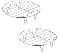 2 Pack Round Air Fryer Rack - Stainless Steel Air Fryer Basket Tray & Dehydrator Rack, Universal Steam Cooling Roasting Rack for Air Fryer/Oven/Slow Cooker/Pressure Cooker Accessories (5.9 Inch)