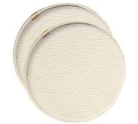 2 Pack Round Dining Chair Cushs with TiesSoft White Seat Pads for High Stools & Dining Chairs 35x3cm Comfort Cushs for Enhanced Sle & Support