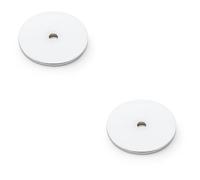 2 Pack - Round Kitchen Door Knob Backplate - Polished Chrome 35mm Diameter Circular Plate