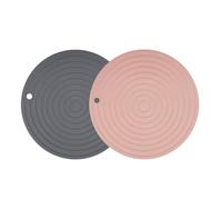 2 Pack Round Silicone Pet Feeding Mat Insulation Dishwasher Safe -grade for Small Medium Pets