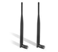 2 Pack RP-SMA WiFi Aerial 2.4GHz 5GHz 5.8GHz 3dBi MIMO Male Dual WiFi Antenna Band External Connector for Router Wireless Network Card USB Adapter Video Surveillance Monitor (Black)