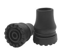 2-Pack Rubber Cane Tips 3/4 Inch Heavy Duty Walking Cane Tips, Black Sturdy Replacement Cane Tip for Seniors Walking Stick, Safety Cane Crutch Accessories