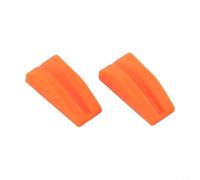 2-Pack Rubber Shock Absorber String Adapters for Fitness Equipment - Non-Slip Deep-Grooved Elastic Bands with Sound Dampening, 4 x 2 x 1.2(Orange)
