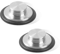 2 Pack Rubber Sink Stopper for Garbage Disposal, Exact Replacement for InSinkErator STP-PL/STPPL, Fits 3-1/2" Drains Kohler Waste King Whirlpool & More (Silver Sink Stopper,Rubber)