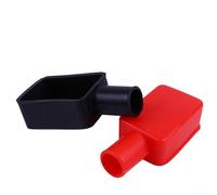 2 Pack Rubber Terminal Covers, Heat Resistant Insulating for Car Positive Negative Posts, Protective Wire Connector Guards for Auto Truck Motorcycle RV, Red and Black