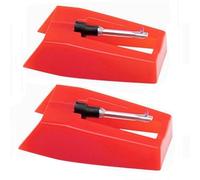2 Pack Ruby Record Player Needles Replacement, Turntable Needles Stylus for Crosley Victrola Boytone Ion Jenson Vinyl Players - Red