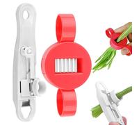 2 Pack Runner Bean Slicer and Stringer with Sharp Stainless Steel Blades - Cabbage Shredder and Vegetable Mandoline Cutter - Fast Kitchen Bean Cutting Tool Dishwasher Safe 2pcs Runner Bean Slicer