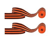 2 Pack Russian Ribbon, Russian St George Ribbon 9 May WW2 Russian Victory Day, Collectible Soviet Victory Day Decoration Accessories for Medals Badge Coats Suits Backpack
