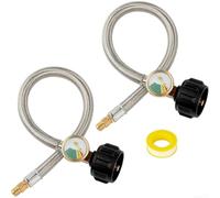 2 Pack RV Propane Quick Connect Fittings Stainless Steel Gas Hose Adapter for Camper for caravan BBQ Stove Heater 1/4 NPT(B)