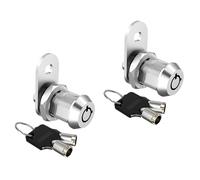 2 Pack RV Storage Locks Cam Locks Keyed Alike, 5/8" Cabinet Locks with Key, Secure RV Compartment Door Toolbox Mailbox Lock Replacement Set, Zinc Alloy