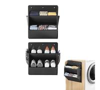 2 Pack RV storage organizer,Wall Mount Shoe Organizer with Deep Pockets,Adhesive Hanging Organizer Camping,Over the Door Shoe Rack for Camper Caravan,Stack shoe storage to fix to the wall (Black)