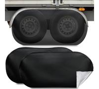 2 Pack Rv Tire Covers, Dual Axle Wheel Covers Fit 27"-30" Diameter Tires Waterproof Anti-uv Wheel Protector for Trailers Camper Trucks Cars Vans, UV Proof Coat