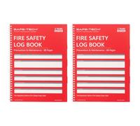 2 Pack SAFE TECH 2026 2 Years Fire Safety Log Book, Fire Alarm Record