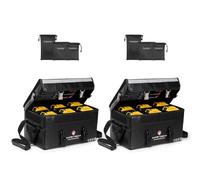 2 Pack SAFE TECH Heavy Duty Fireproof Lipo Battery Bag 35 × 21 × 18 cm, Large Battery Storage Case with Adjustable Dividers for DeWalt, Makita LXT & Lithium-Ion Batteries, Power Tool Battery Box