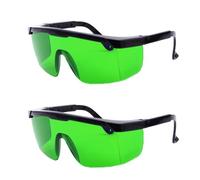 2 Pack Safety Glasses for Lasers, 190nm - 540nm OD 5+ Laser Engraver Protective Goggles Eye Protection Eyewear for Work [Green]