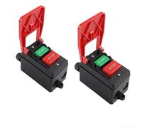 2-Pack Safety Power Switch 120V 2HP with No Volt Release for Table Saws - Quick Stop Paddle & Recessed Start Button for Woodworking Tools