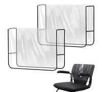2 Pack Salon Chair Cover Protectors,Clear Square Hairdressing Chair Back Covers for Fits Most Standard Chairs,Reinforced Precision Sewn Clear Covers to Prevent Damage to Spa/Salon Chairs