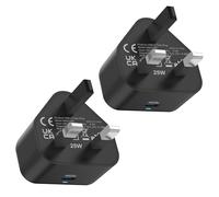 2-PACK Samsung Fast Charge, Samsung USBC Charger Plug UK Type C Charging Adapter USB C for Galaxy S25 S24 S23 S22 S21 S20 A26 A36 A56 A55 A54 A53 A35 A34 A33 A32 A25 A50 A52 A05 A70 A71 A16