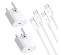 2-Pack Samsung Super Fast Charger, USB C Charging Plug UK and 2M Cable USBC to Type C for Phone Samsung Galaxy S24 S23 Ultra S22 fe S21+ S20 A33 A34 A35 A55 A53 A54 A16 A15 A14 A13 A12 A05S A04S A32