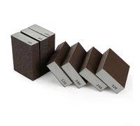 2 Pack Sanding Sponge Blocks 60-320 Grit Wet Dry Flexible Foam Sandpaper for Wall Grinding Wood Metal Plastic Polishing Cleaning Reusable Scrubber(2PCS 80Grit)