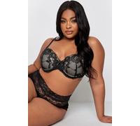 2 Pack Satin Lace Padded Bras Yours Purple 44G