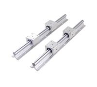 2-pack SBR12 SBR16 SBR20 20mm linear guides 300-1500mm fully supported linear guides with SBR16UU linear bearings CNC parts(2 Rails 4 SBR20UU,500mm)