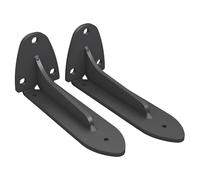 2 Pack Scaffold Board Shelf Brackets, Heavy Duty, Floating Metal L Shelf Bracket, for Kitchen Shelves, Living Room, Decorative Shelf Brackets Sturdy Design(Black,55cm/21.7in)