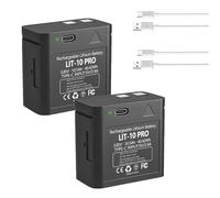 (2-Pack) SCESMIA Replacement LIT-10 Battery 10500mAh for SPYPOINT Cellular Trail Camera Link-Micro, Cell-Link 10, LM2, Link-Micro-S-LTE Cell-Link Series with Type-C Charging Cable