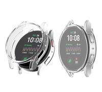 2 Pack Screen Protector Case for Samsung Galaxy Watch 7 40mm 44mm, Soft TPU All-Around Protective Cover Drop-proof Bumper Bezel Shell Smartwatch Full Protection Case Accessories (Clear White, 40mm)