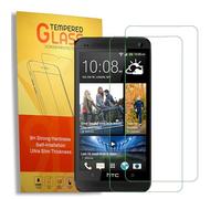 2 Pack Screen Protector For HTC One M7 Tempered Glass, 9H Hardness, Case Friendly, Bubble Free, Anti Scratch, Easy To Install