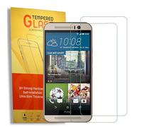 2 Pack Screen Protector For HTC One M9 Tempered Glass, 9H Hardness, Case Friendly, Bubble Free, Anti Scratch, Easy To Install