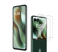 2 Pack Screen Protector for Motorola Razr 60 Ultra + 2 Pack Camera Lens Protector,Scratchproof,Bubble Free,Easy Installation,HD Fingerprint Unlock Full Coverage Flexible TPU Screen Protector