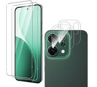 2 Pack Screen Protector for OPPO Reno 14F 5G/Reno 14 FS 5G + 2 Pack Camera Lens Protector,99.99% HD Full Coverage Easy Installation Round Edge Scratch Resistant Bubble Free,9H Hardness Premium Film