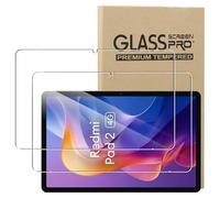 [2 Pack]Screen Protector for Xiaomi Redmi Pad 2 4G/Redmi Pad 2 Play Bundle Tempered Glass,Ultra Resistant,Anti Fingerprints,HD Clear,No Bubbles,9H Hardness Protector Film Tempered Glass,Transparent