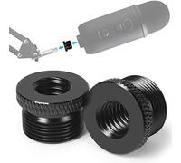 2 Pack Screw Thread Adapter, 5/8" Male to 3/8" Female Mic Screw for Blue Yeti/Blue Snowball/Blue Yeti X Microphone Stand Mount by Frgyee (Black)
