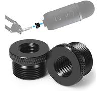 2 Pack Screw Thread Adapter, 5/8" Male to 3/8" Female Mic Screw for Yeti/Snowball/Yeti X Microphone Stand Mount (Black)