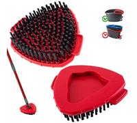 2 Pack Scrubbing Brush Head Compatible with Vileda Turbo, Rotating Scrubbing Brushes, Replacement Scrub Brush Head for 1 Tank, Triangular Stiff Brush Head for kitchen, tiles
