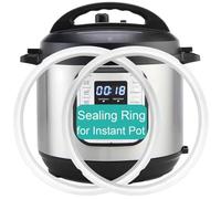 2 Pack Sealing Ring for Instant Pot Mini 3QT, Premium Silicone Gasket replacement Seal for Instanpot Mini 3-QT